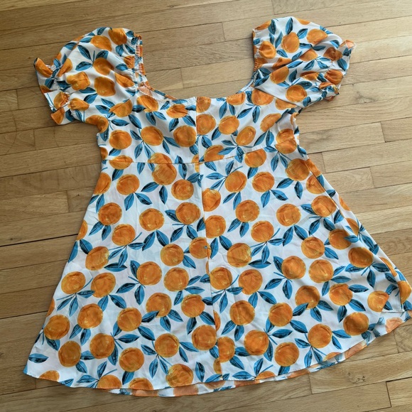 🍊Orange Print Dress - Picture 2 of 14